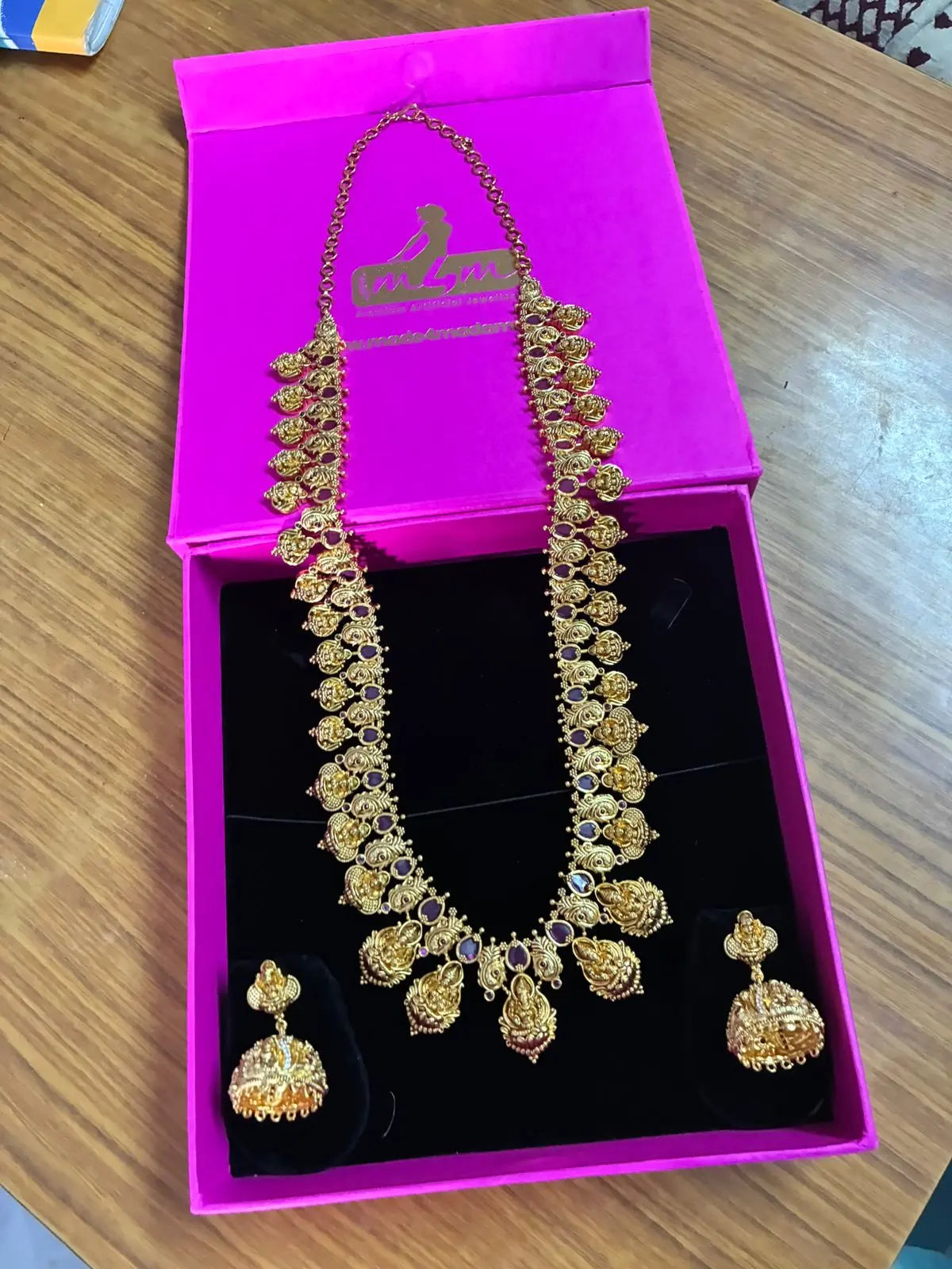 Modern Micro Gold Plated Laxmi Long Haram Made4Madams