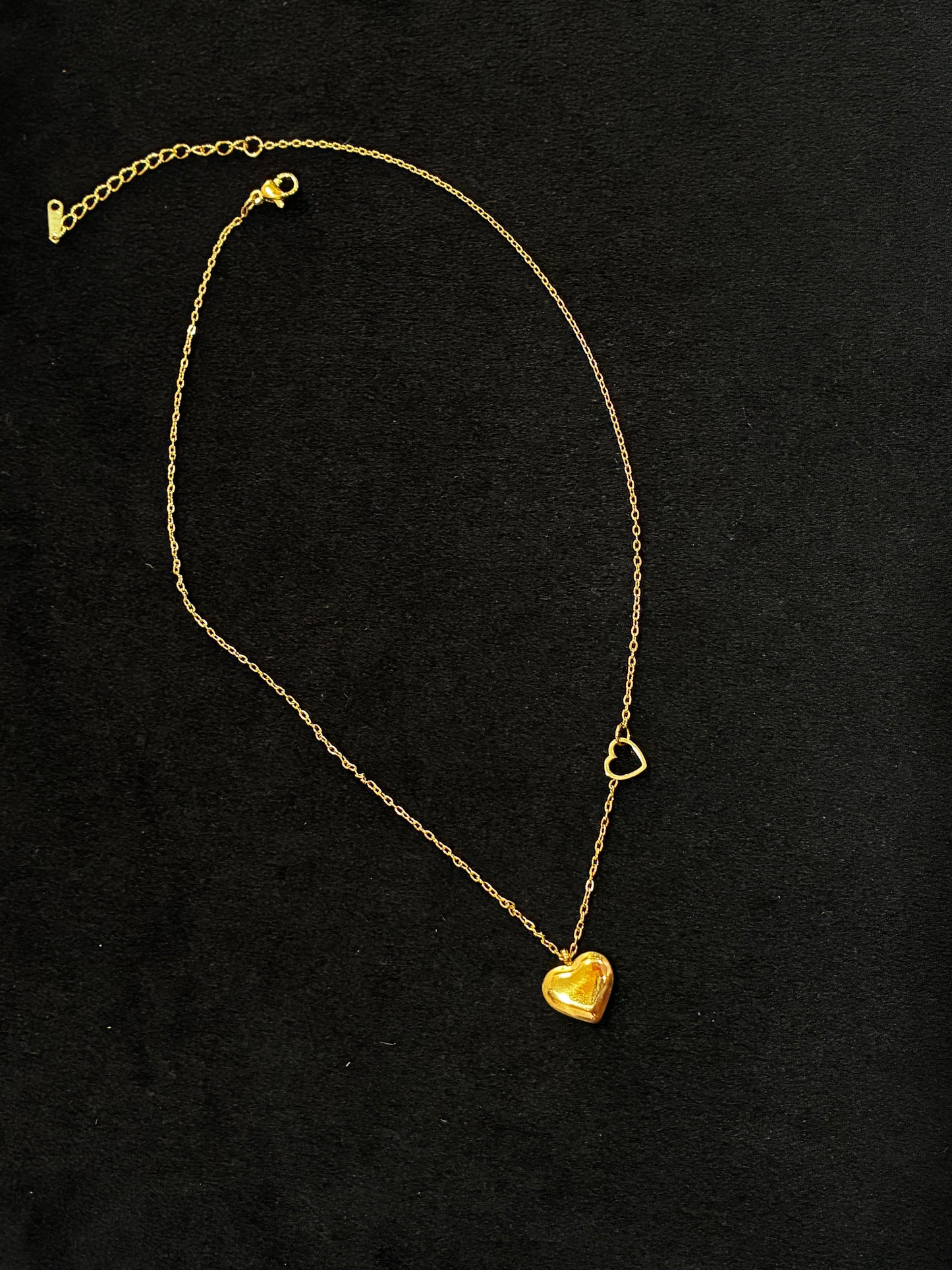 18K Gold Plated Heart Shape 304 Stainless Steel Cute Simple Style Commute Pendant Necklace