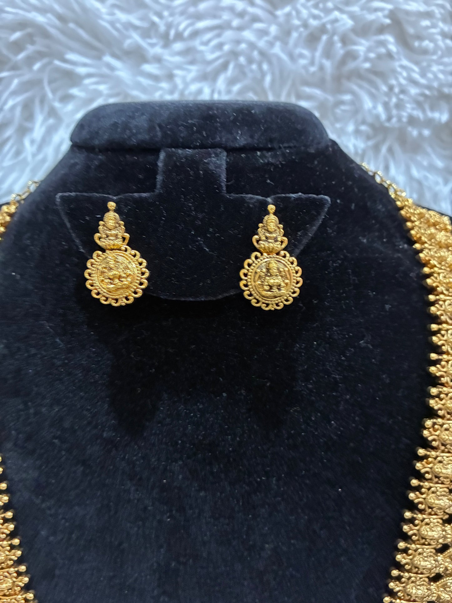 Beautiful Micro Gold Plated Long Lakshmi Kasula Haram Made4Madams