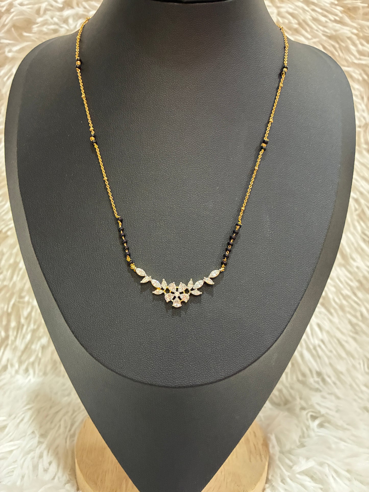 High Quality Micro gold plated with modern locket black bead chain Made4Madams