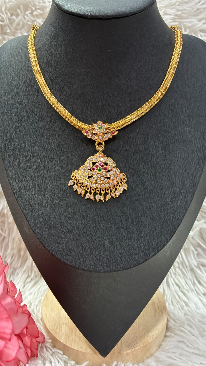 Traditional Micro Gold Plated Nanu with Panchaloha Floral design