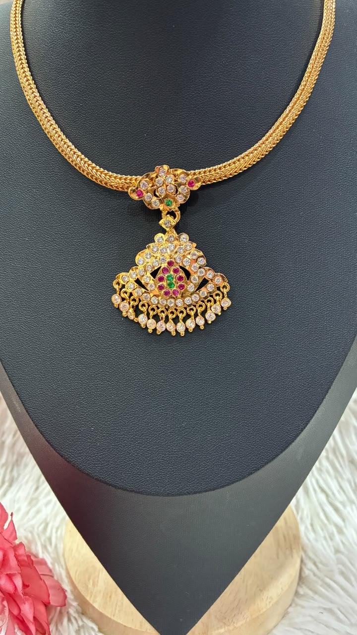 Traditional Micro Gold Plated Nanu with Panchaloha Floral design