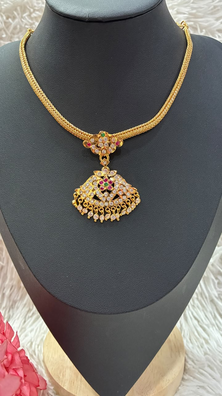 Traditional Micro Gold Plated Nanu with Panchaloha Floral design