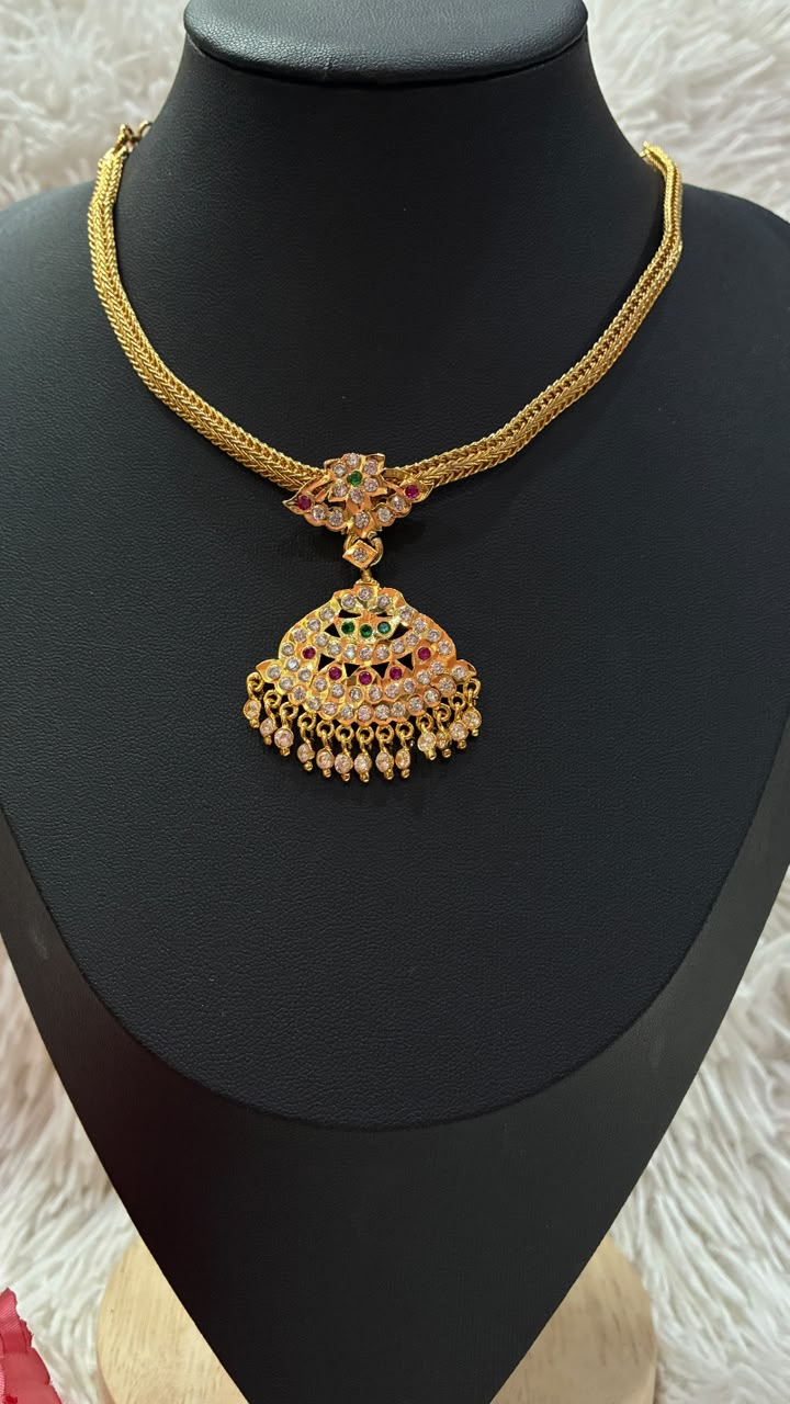 Traditional Micro Gold Plated Nanu with Panchaloha Floral design