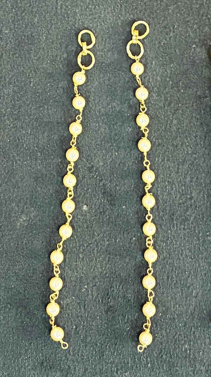 Pearls Round Ear Chains