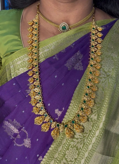 Modern Micro Gold Plated Laxmi Long Haram Made4Madams