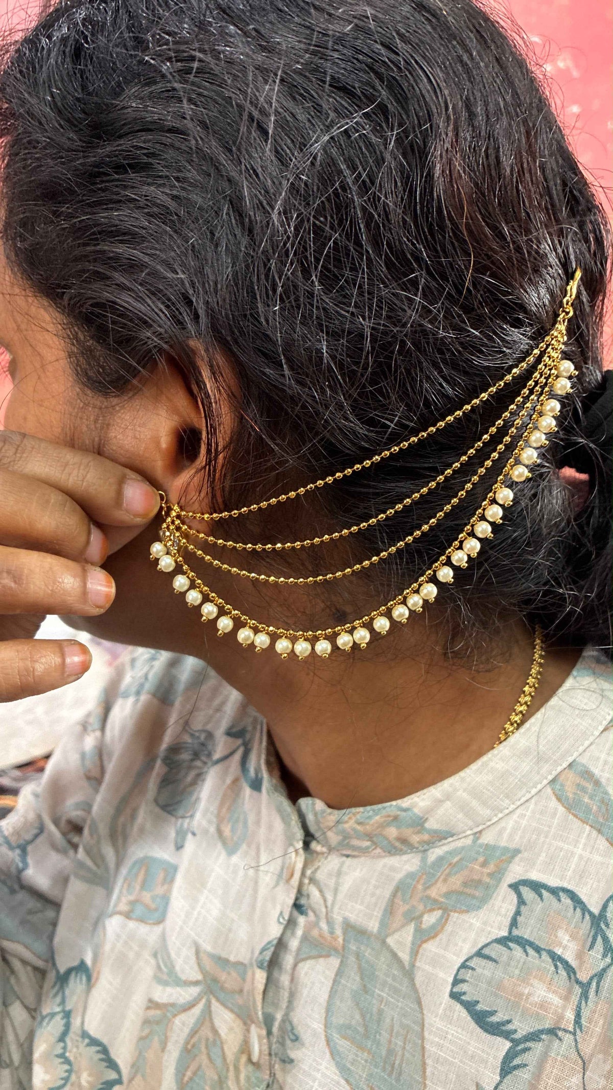 Beautiful 4 Layered Champaswaralu with pearls