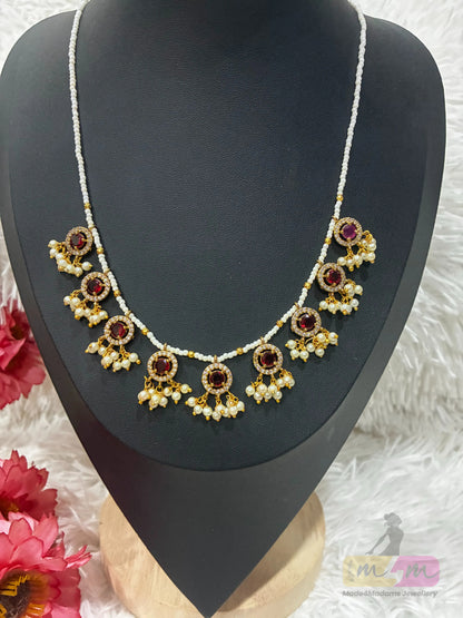 Elegant beaded short necklace Made4madams