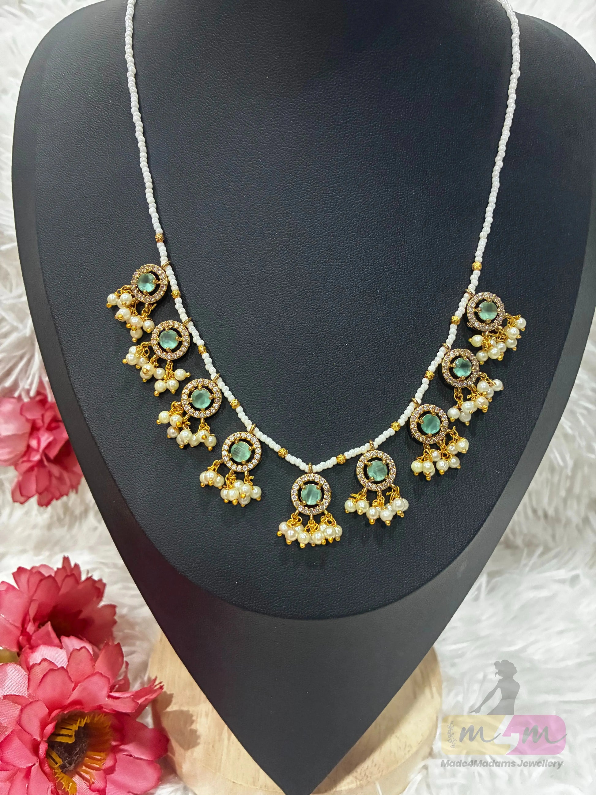Elegant beaded short necklace Made4madams