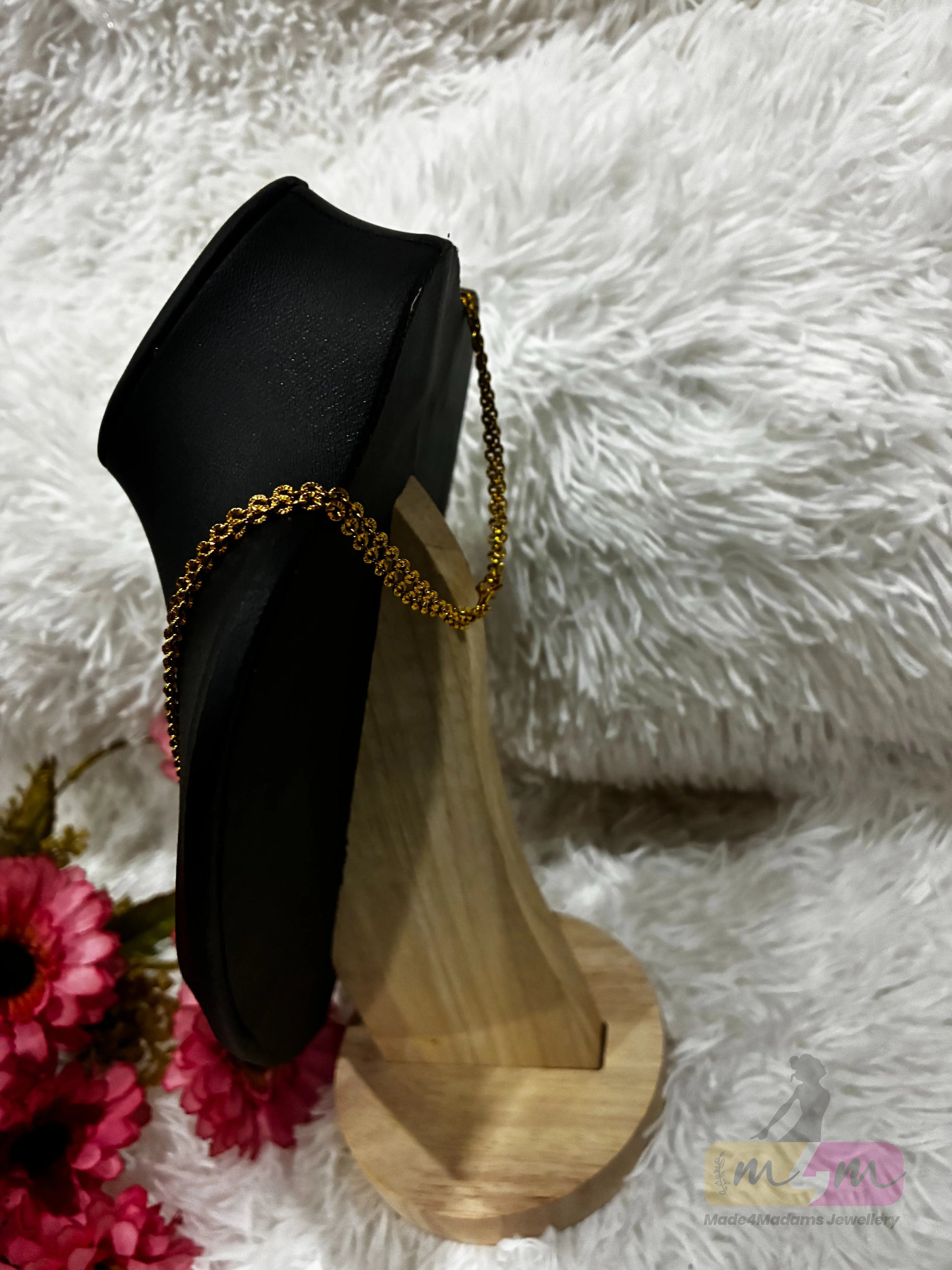 Premium micro gold plated chain necklace with stone pendant chain Made4madams