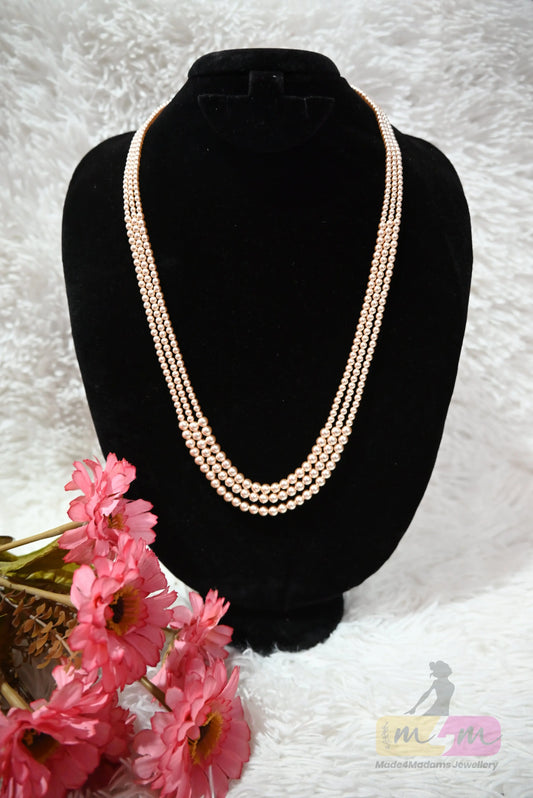 Classic 3-Strand original Swaroski Pearl Haram Necklace Made4Madams