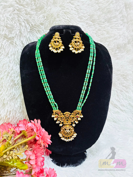 Beaded Necklace Set with Earrings Made4Madams