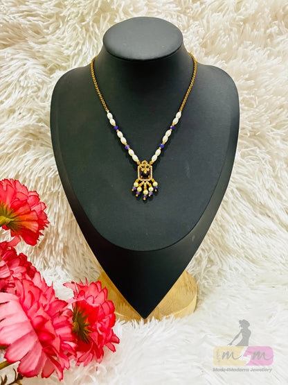 Micro Gold Plated Simple Bead Chain with Pendant Made4Madams