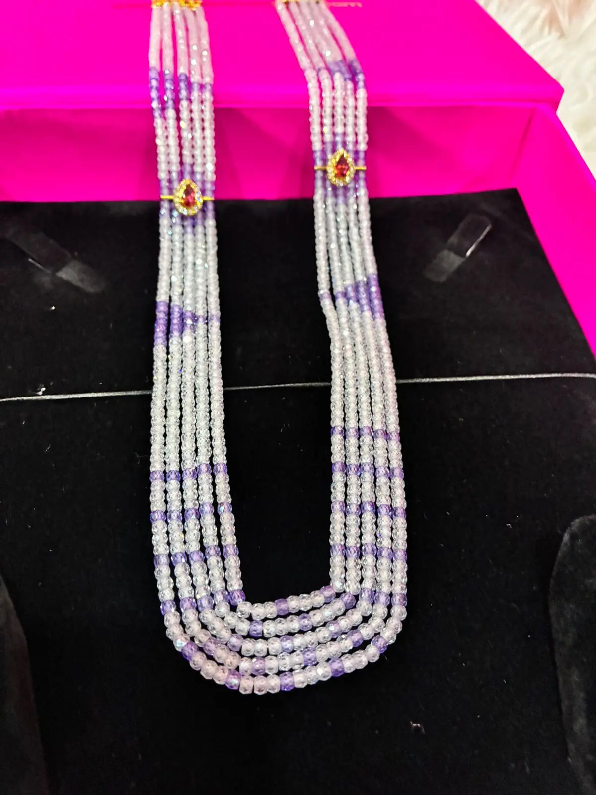 Handmade-Premium CZ Beads 5-Layered Haram-Customization Available Made4Madams
