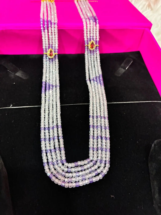 Handmade-Premium CZ Beads 5-Layered Haram-Customization Available Made4Madams