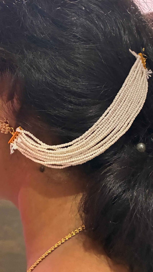 Bridal Look - Handmade 12 Lines Champaswaralu with sugar beads