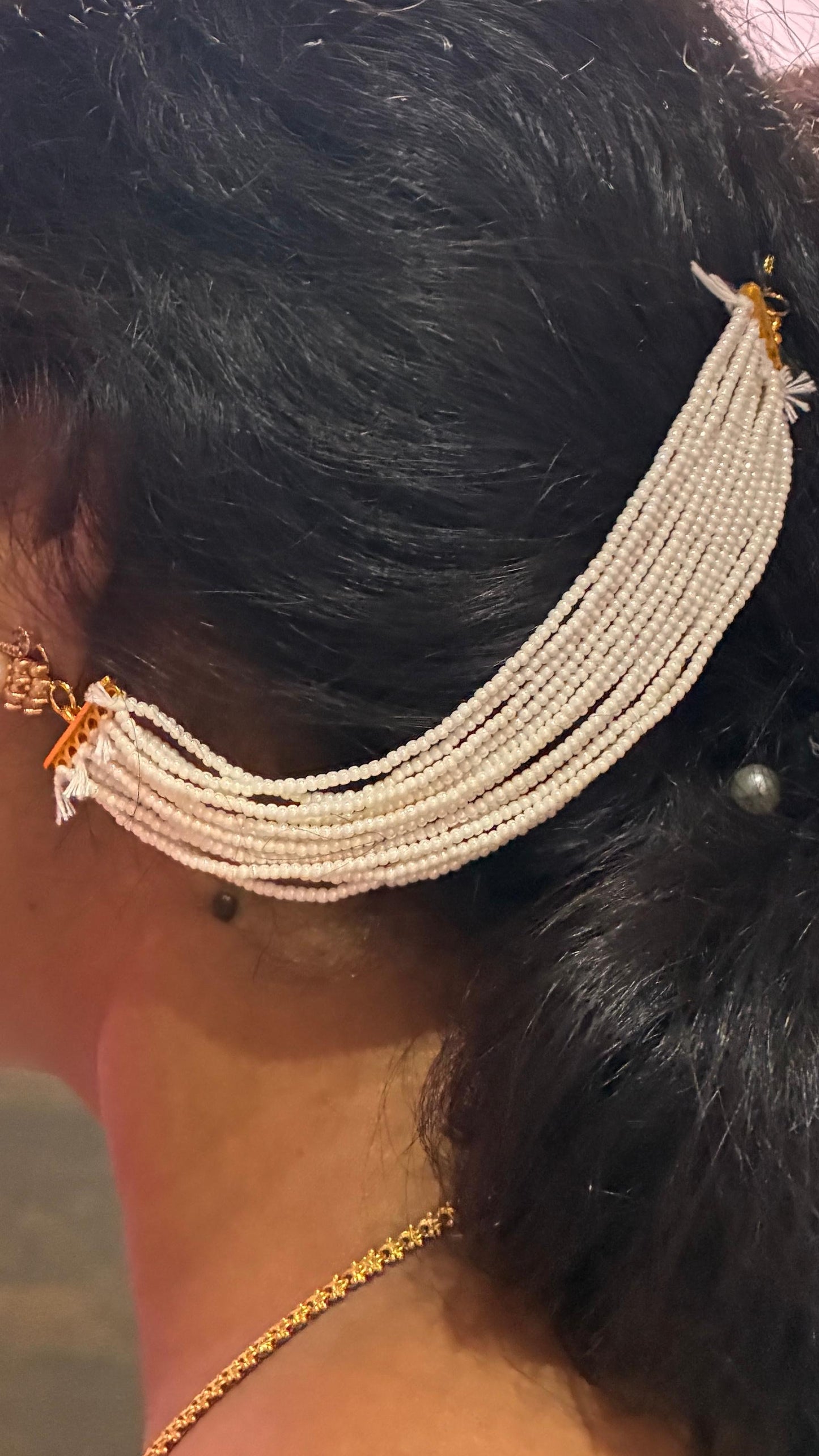 Bridal Look - Handmade  12 Lines Champaswaralu with sugar beads