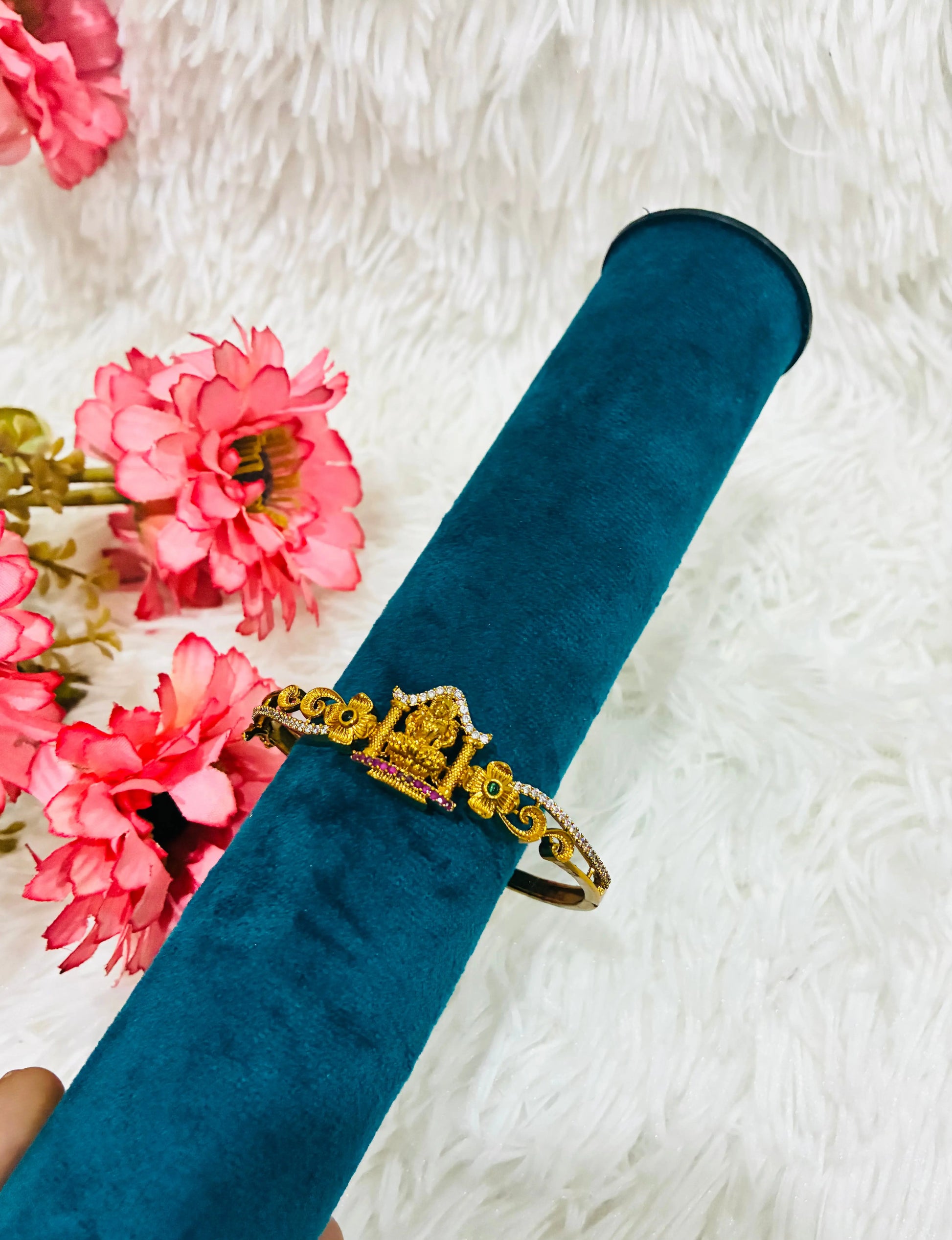 God motif Openable Kada Bangle-Single,Micro Gold plated Made4Madams