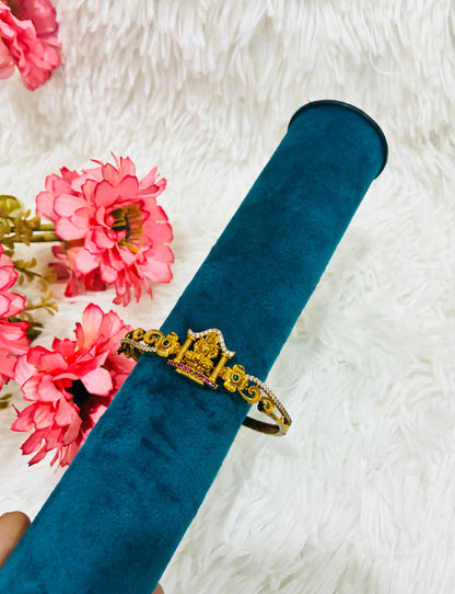 God motif Openable Kada Bangle-Single,Micro Gold plated Made4Madams