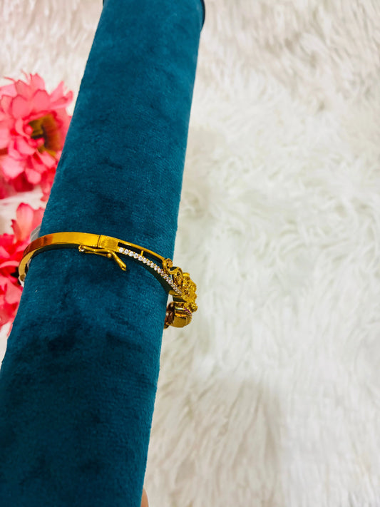 God motif Openable Kada Bangle-Single,Micro Gold plated Made4Madams