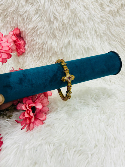 Micro Gold Plated Openable Kada Bangle-Single Made4Madams