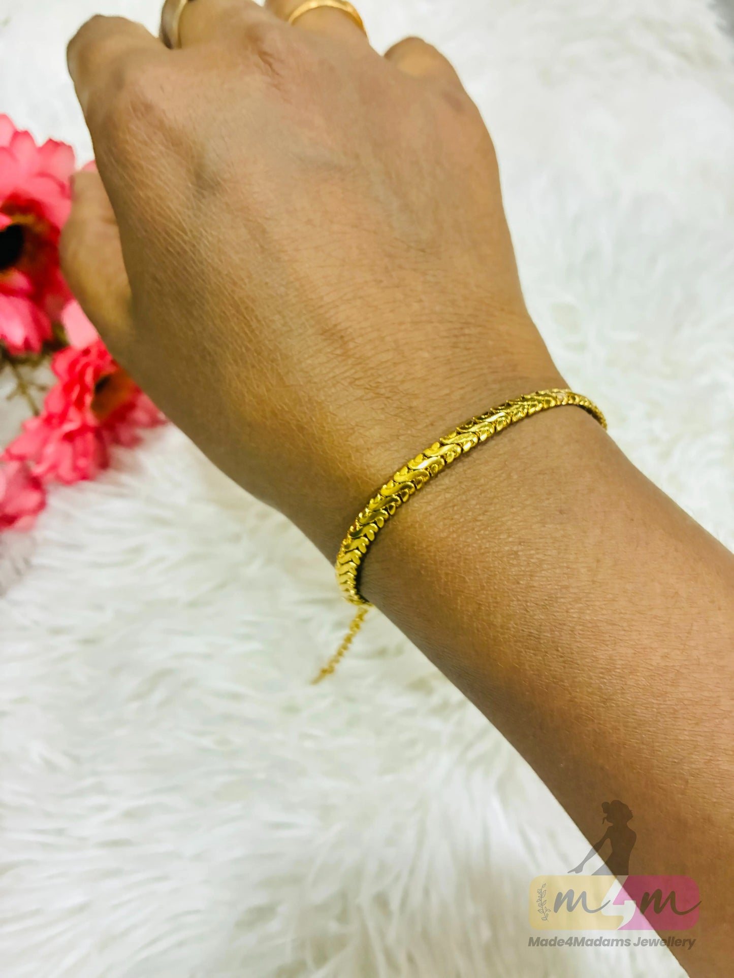 18K Gold Plated Anti-Tarish Chain Bracelets Made4Madams