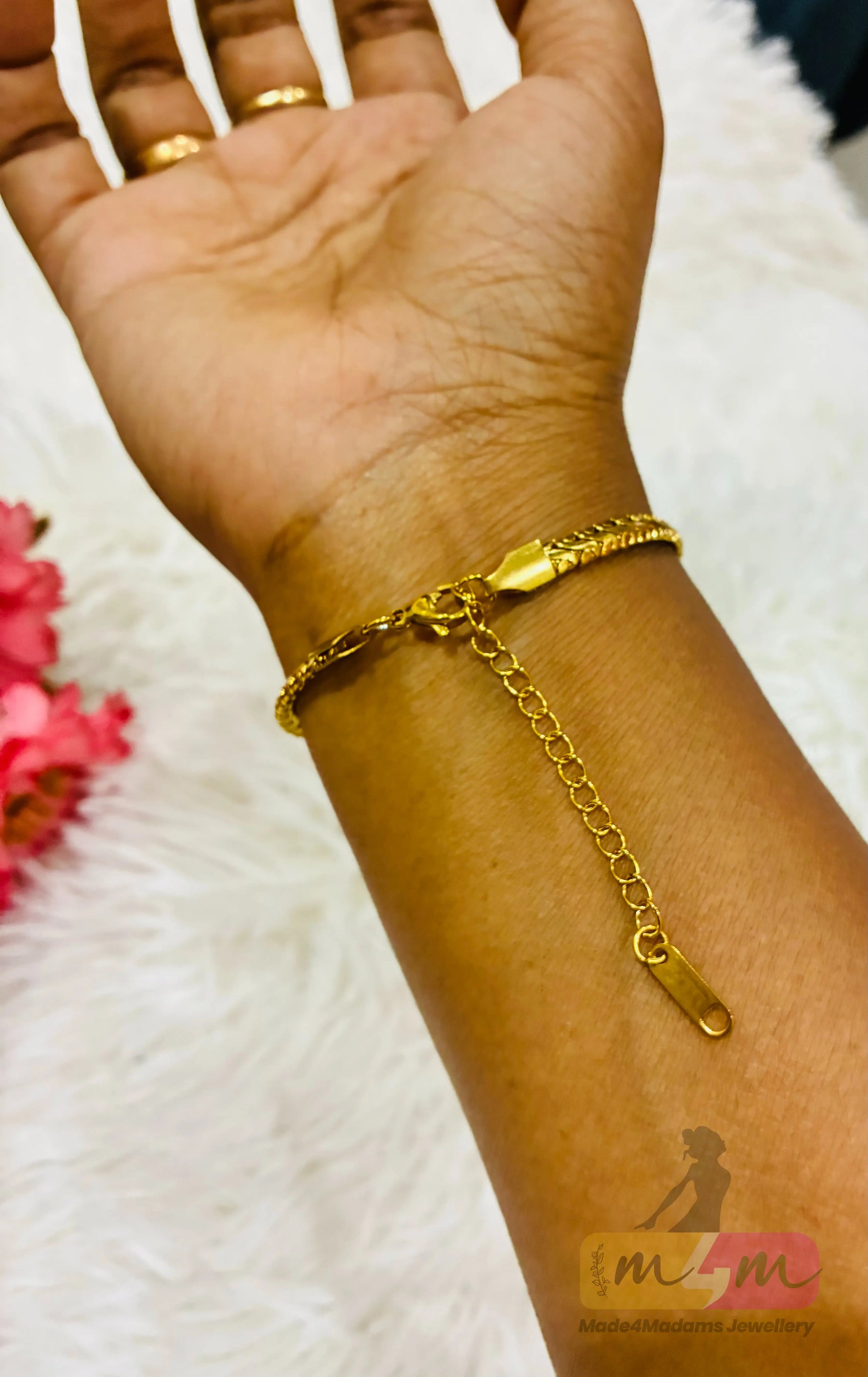 18K Gold Plated Anti-Tarish Chain Bracelets Made4Madams