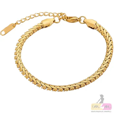 18K Gold Plated Anti-Tarish Chain Bracelets Made4Madams
