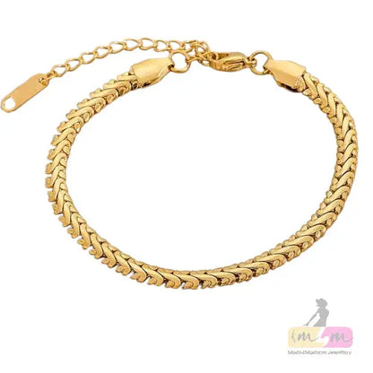18K Gold Plated Anti-Tarish Chain Bracelets Made4Madams