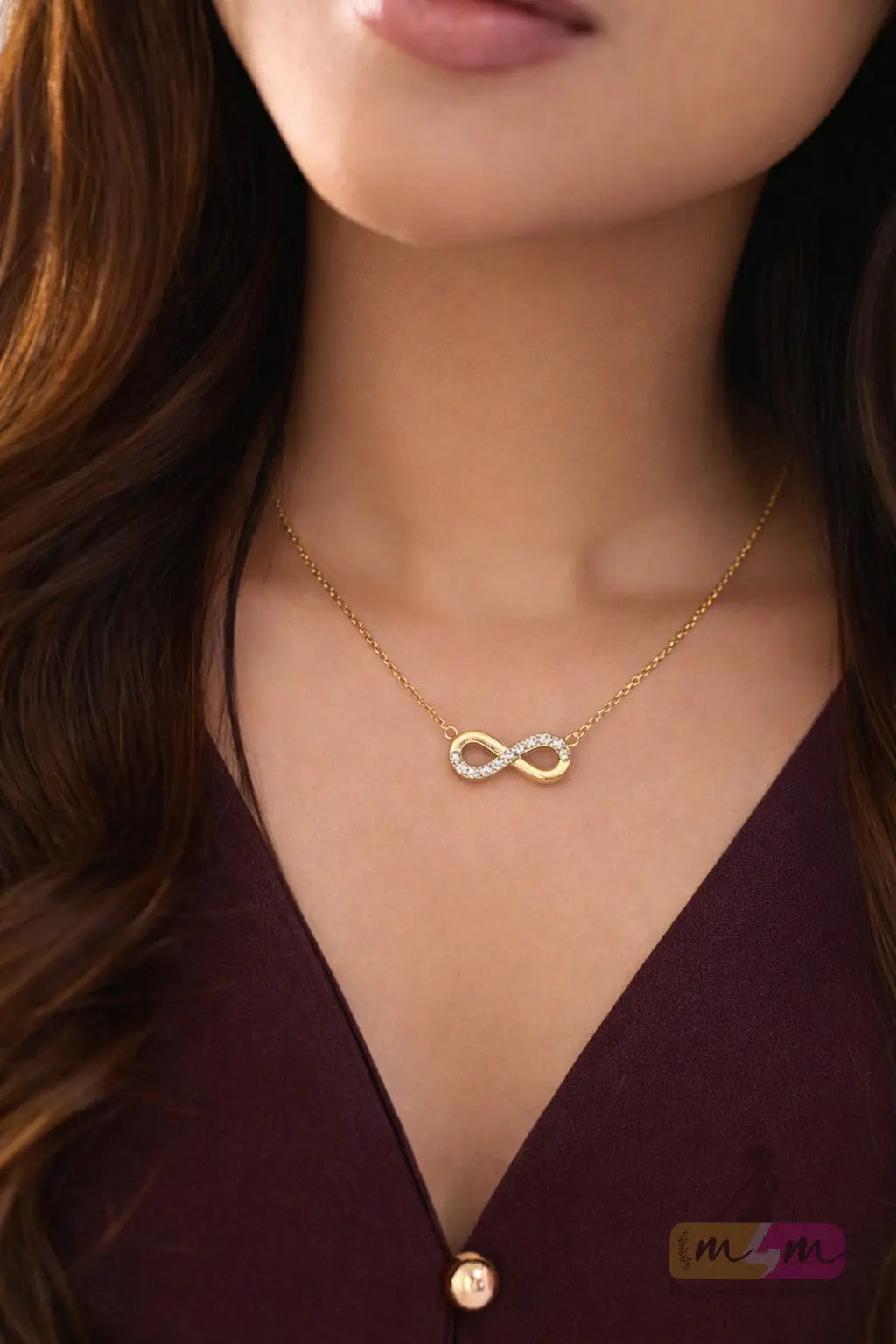 18K Gold Plated Infinity Simple Style | Waterproof | Non Tarnish Pendant Chain Made4Madams