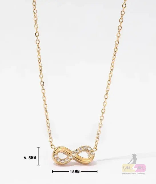 18K Gold Plated Infinity Simple Style | Waterproof | Non Tarnish Pendant Chain Made4Madams