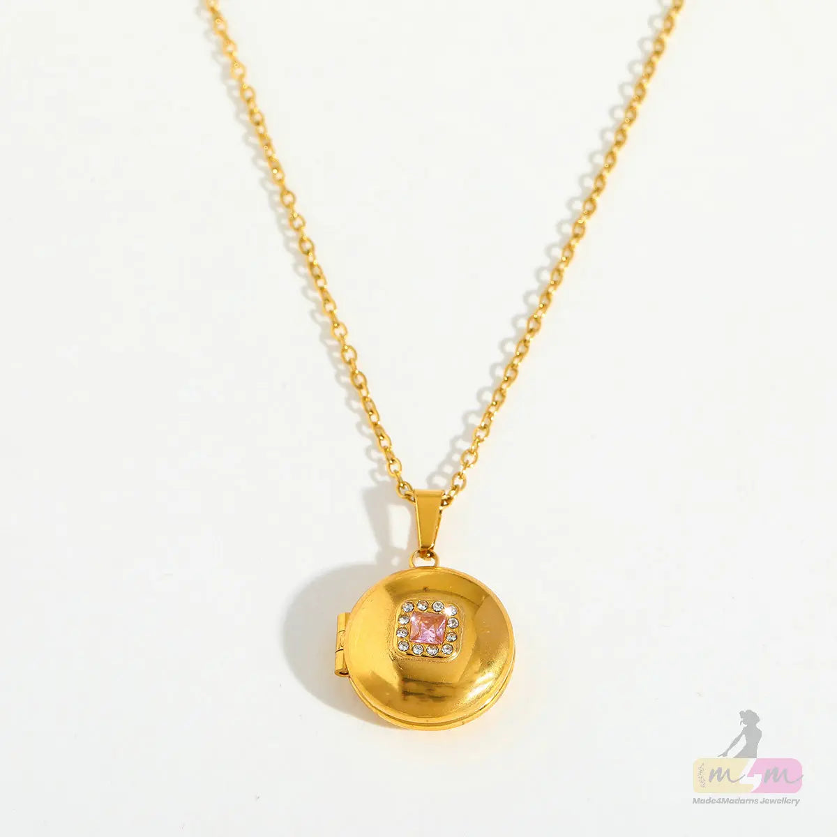 Elegant Open-Close 18K Gold Plated  Pendant Necklace Made4Madams