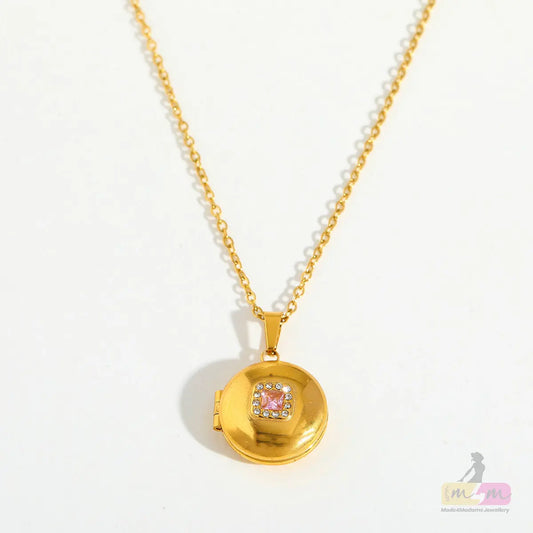 Elegant Open-Close 18K Gold Plated  Pendant Necklace Made4Madams