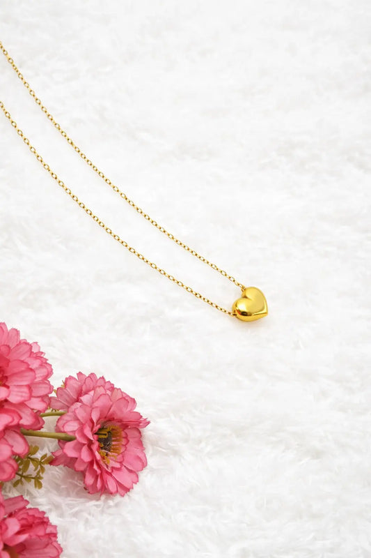 18K Gold Plated Heart-Shaped Chain Necklace Made4Madams