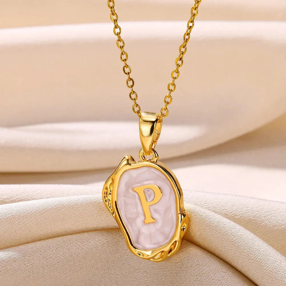 Letters Dripping Three-dimensional Necklace 18K Gold Plated Made4Madams