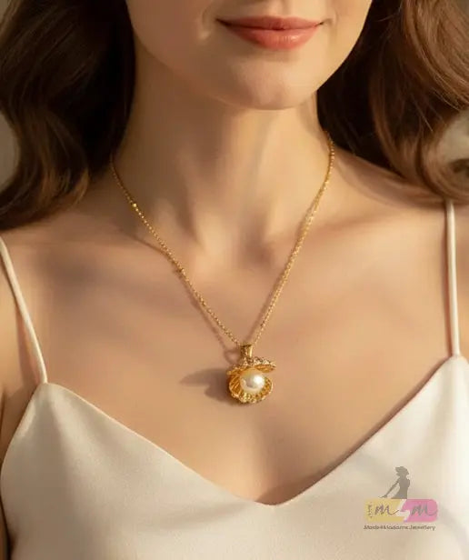 Shell  Style Elegant Cute Necklace 18K Gold Plated Made4Madams