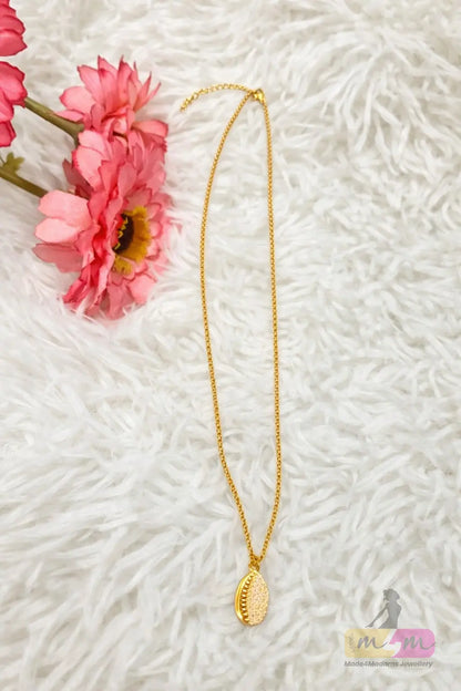 Stone Drop Pendant Chain 18K Gold Plated Made4Madams