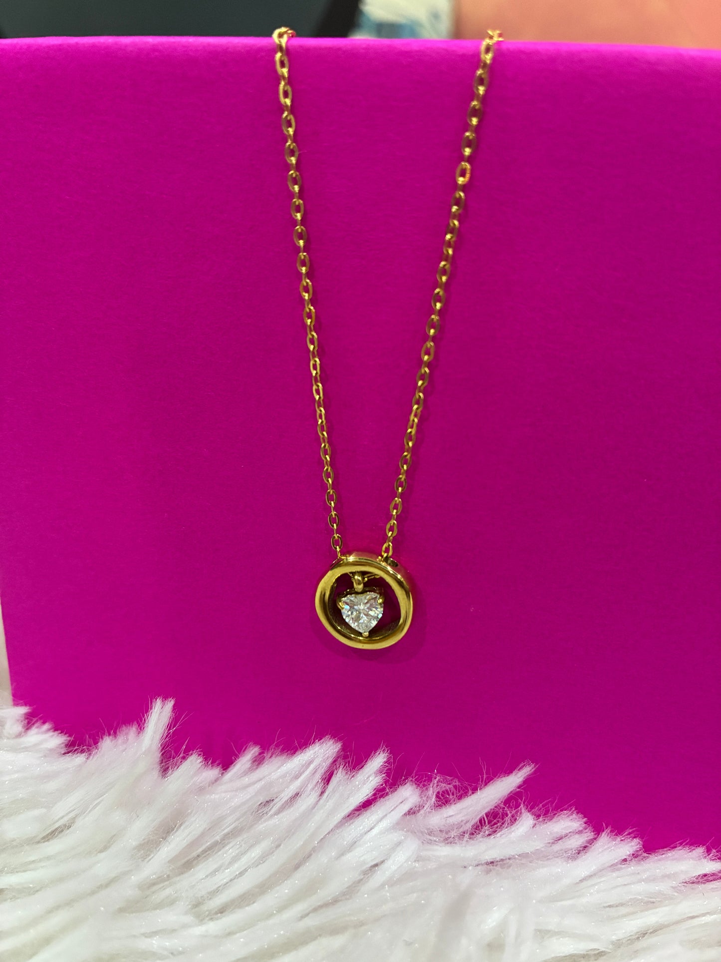 18K Gold Platinum Real Plated Heart Shaped 304 Stainless Steel Casual Hip-Hop Simple Style Made4Madams