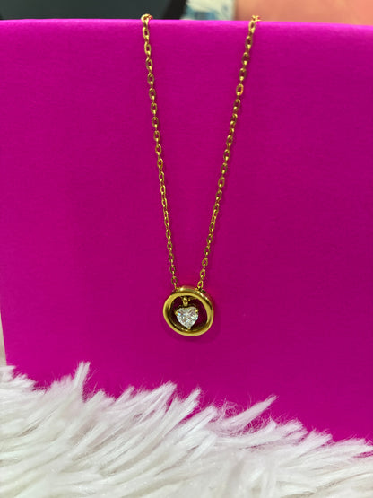 18K Gold Platinum Real Plated Heart Shaped 304 Stainless Steel Casual Hip-Hop Simple Style Made4Madams