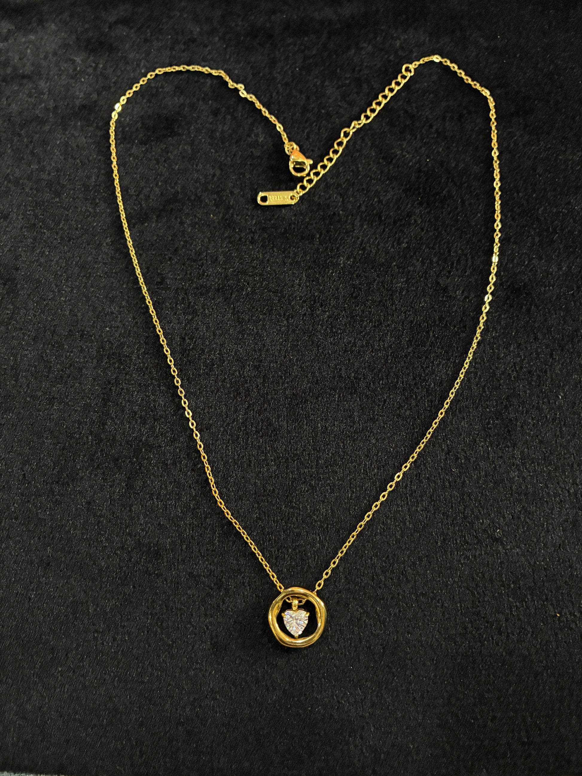 18K Gold Platinum Real Plated Heart Shaped 304 Stainless Steel Casual Hip-Hop Simple Style Made4Madams