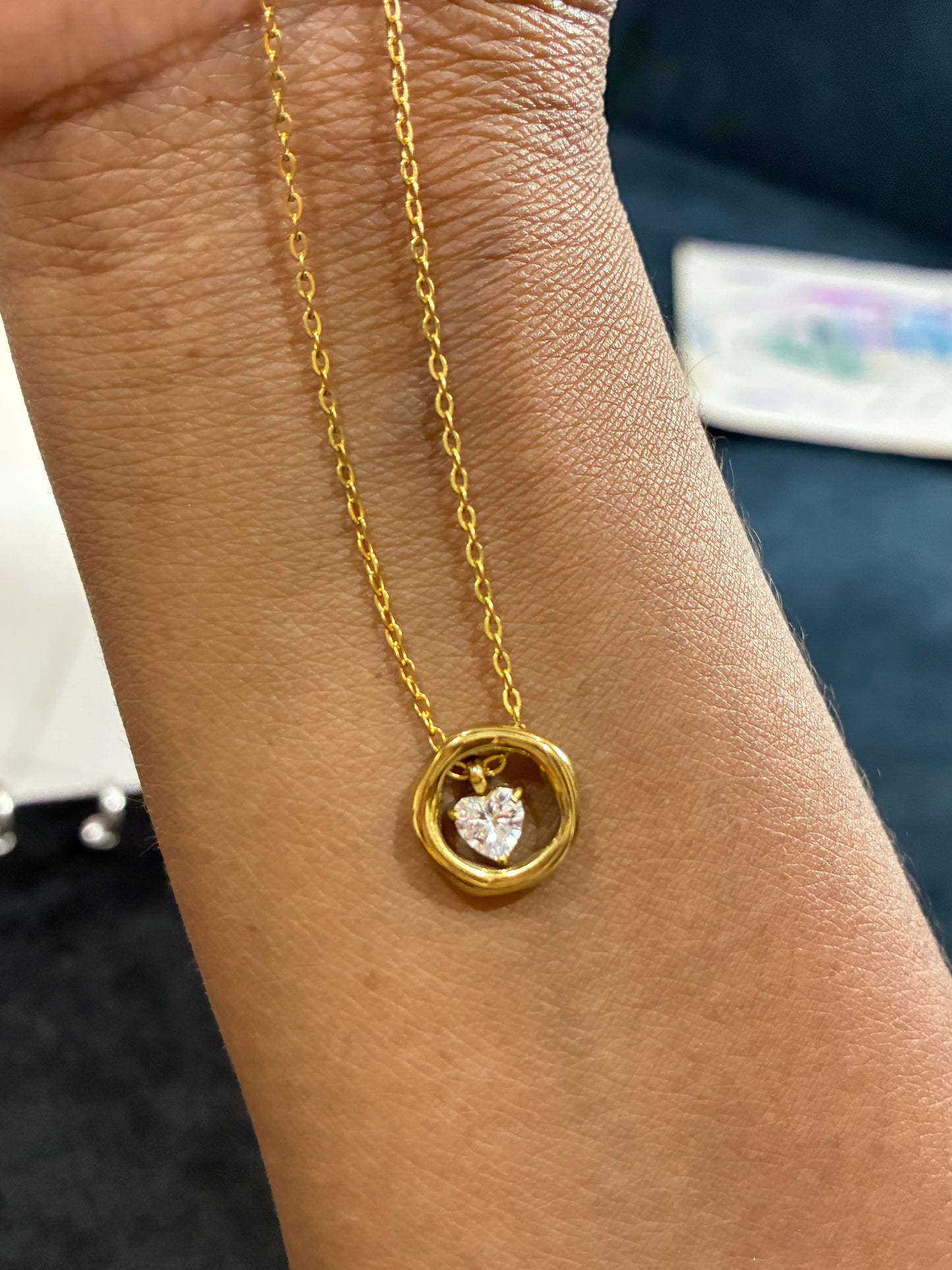 18K Gold Platinum Real Plated Heart Shaped 304 Stainless Steel Casual Hip-Hop Simple Style Made4Madams