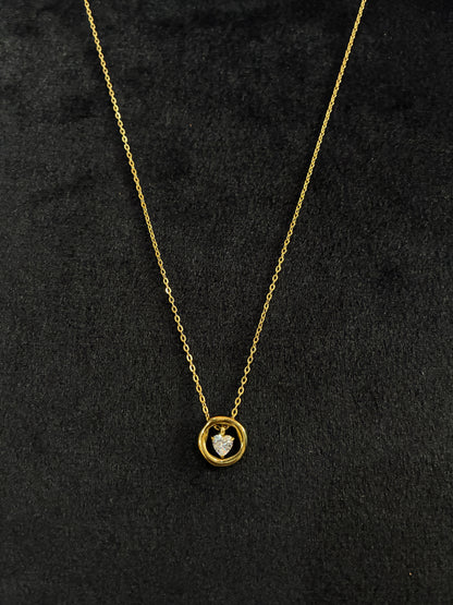 18K Gold Platinum Real Plated Heart Shaped 304 Stainless Steel Casual Hip-Hop Simple Style Made4Madams