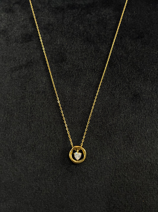 18K Gold Platinum Real Plated Heart Shaped 304 Stainless Steel Casual Hip-Hop Simple Style Made4Madams