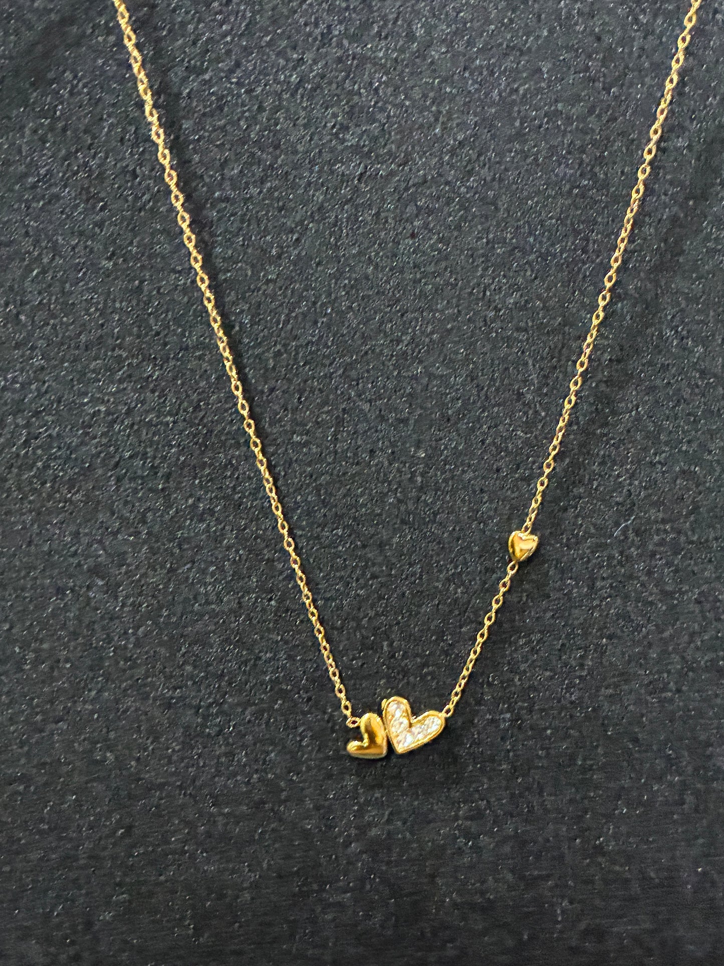 Geometric Electroplated Heart 18K Real Gold Plated 304 Stainless Steel Cable Chain Made4Madams