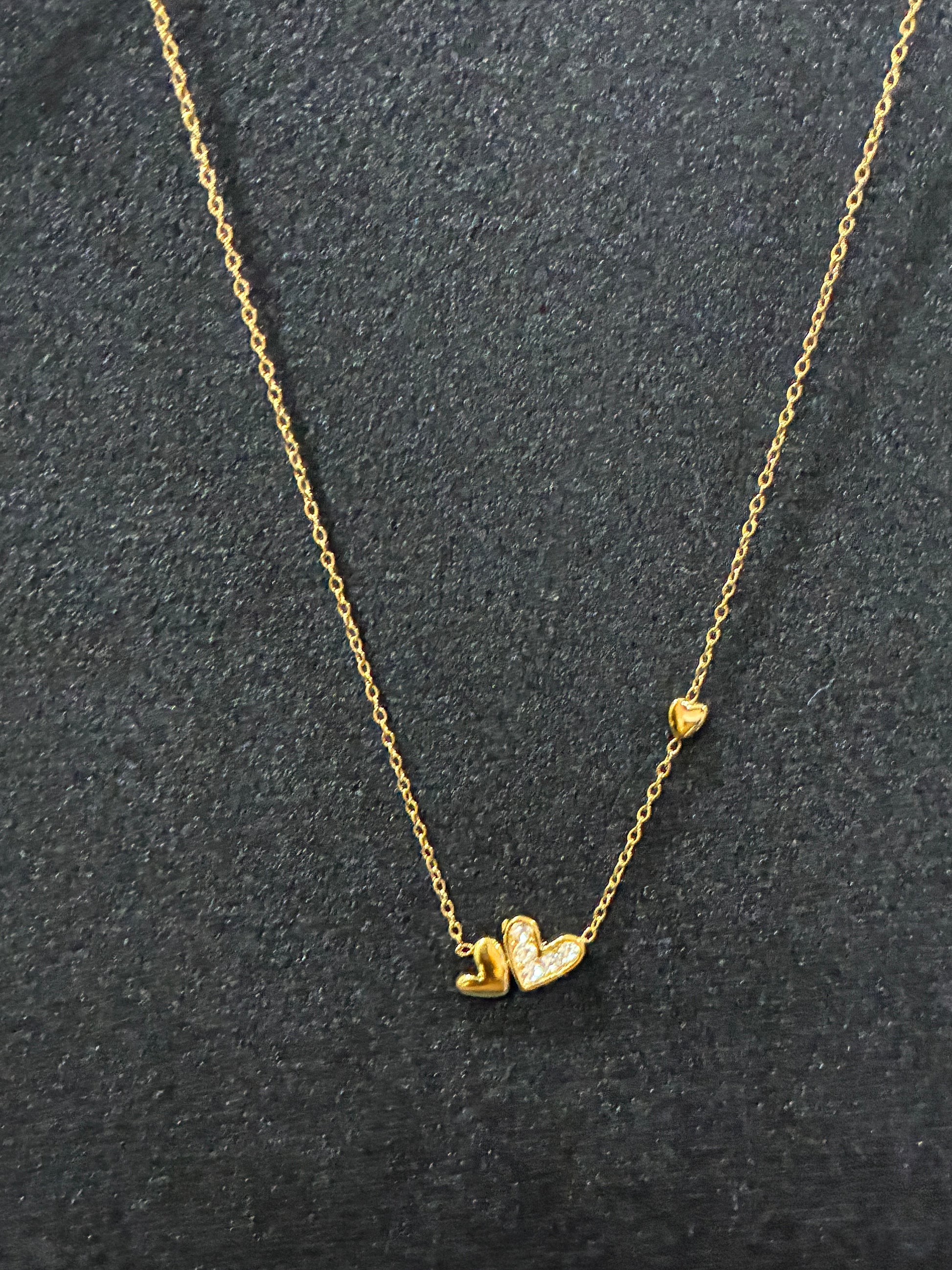 Geometric Electroplated Heart 18K Real Gold Plated 304 Stainless Steel Cable Chain Made4Madams