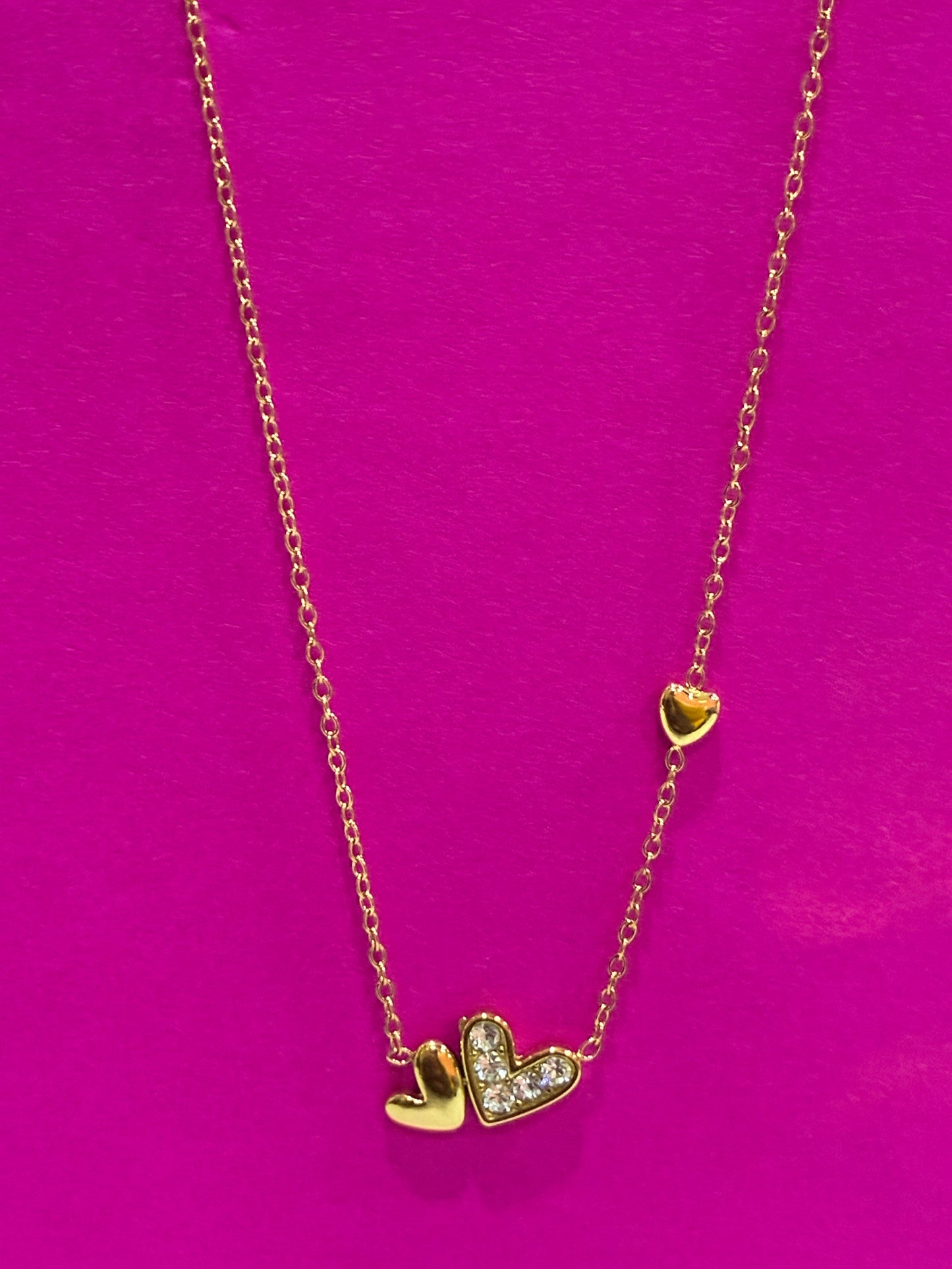Geometric Electroplated Heart 18K Real Gold Plated 304 Stainless Steel Cable Chain Made4Madams