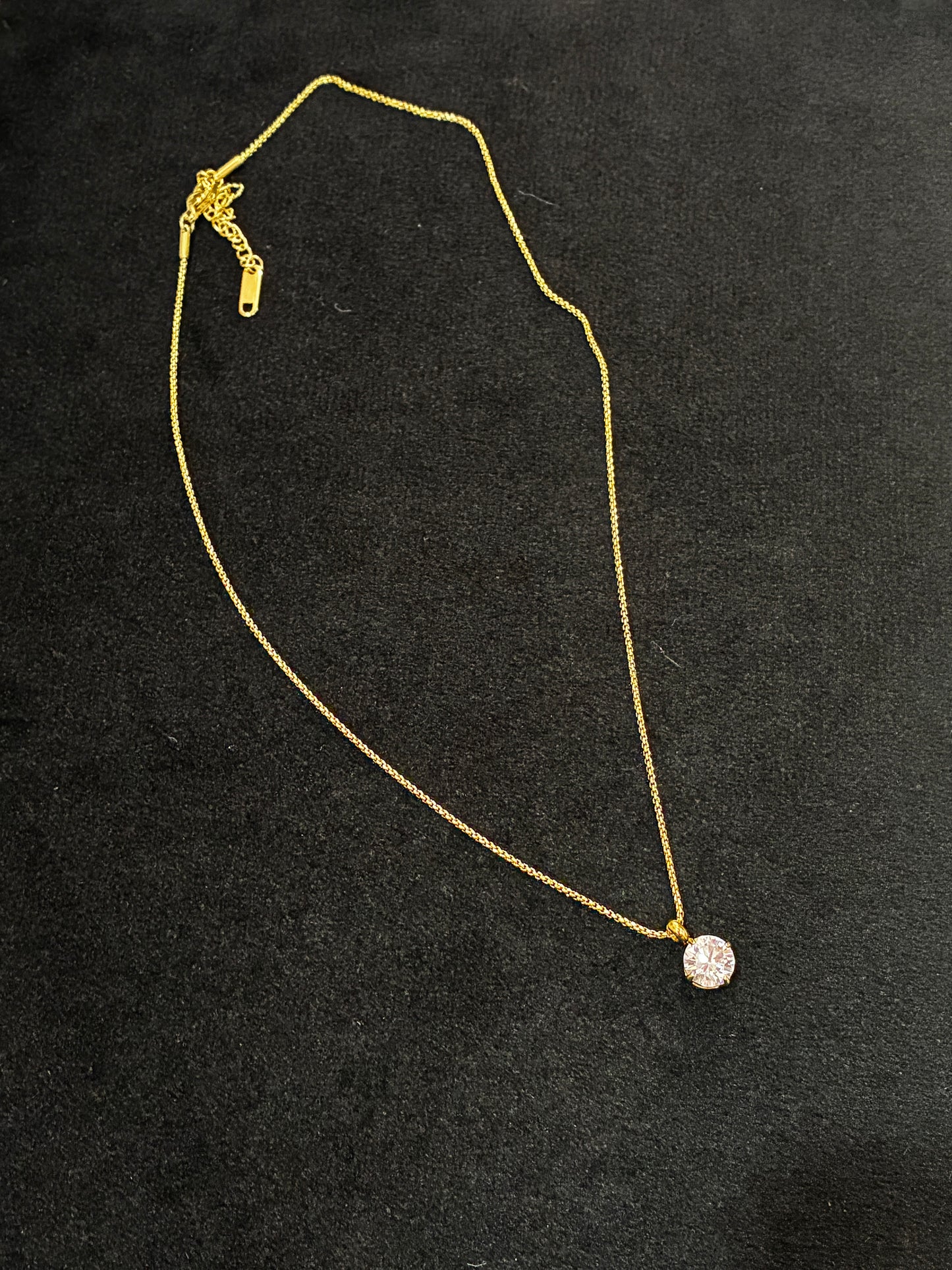 18K Gold Gold Plated Elegant Simple Round Style 304 Stainless Steel Necklace