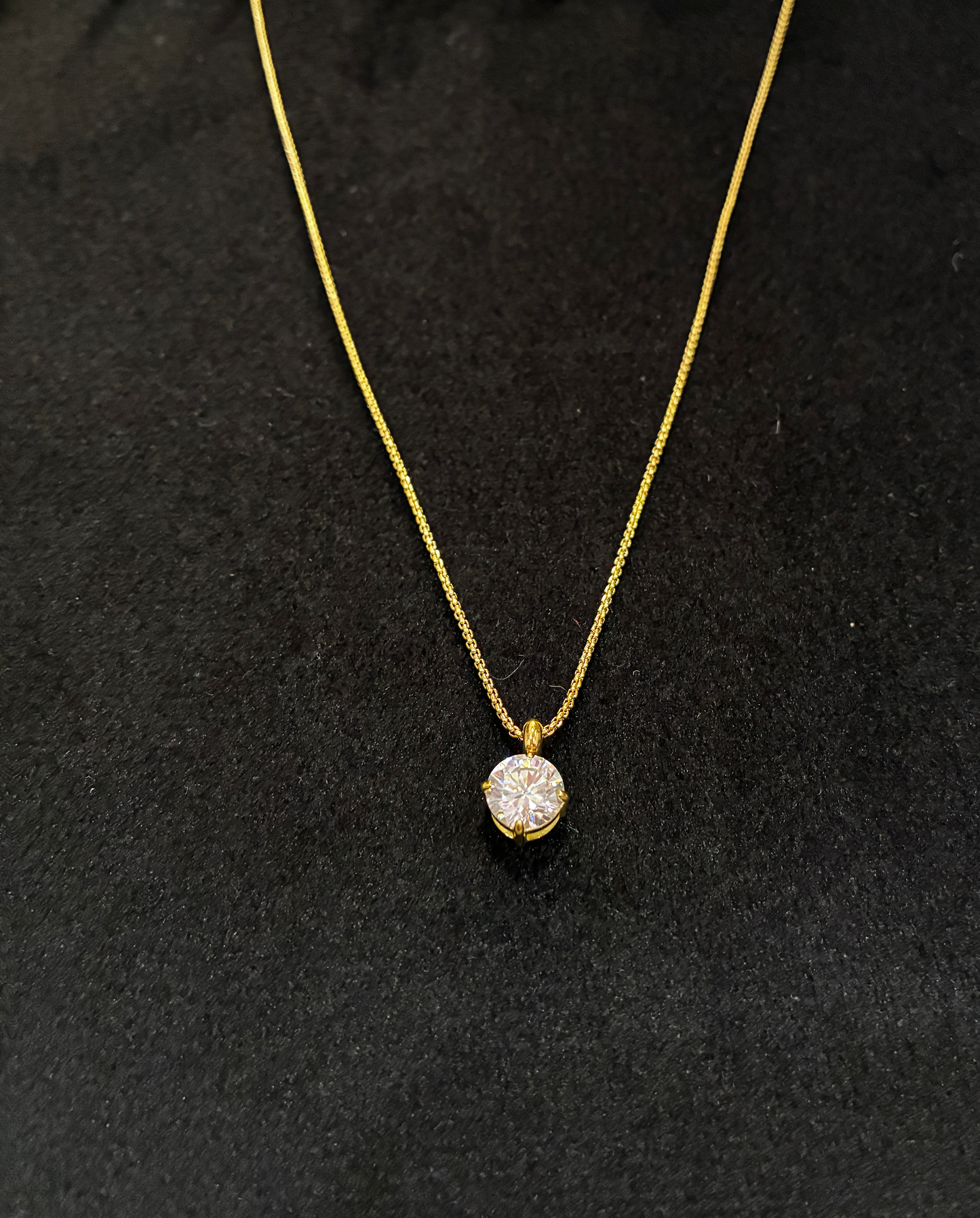 18K Gold Gold Plated Elegant Simple Round Style 304 Stainless Steel Necklace