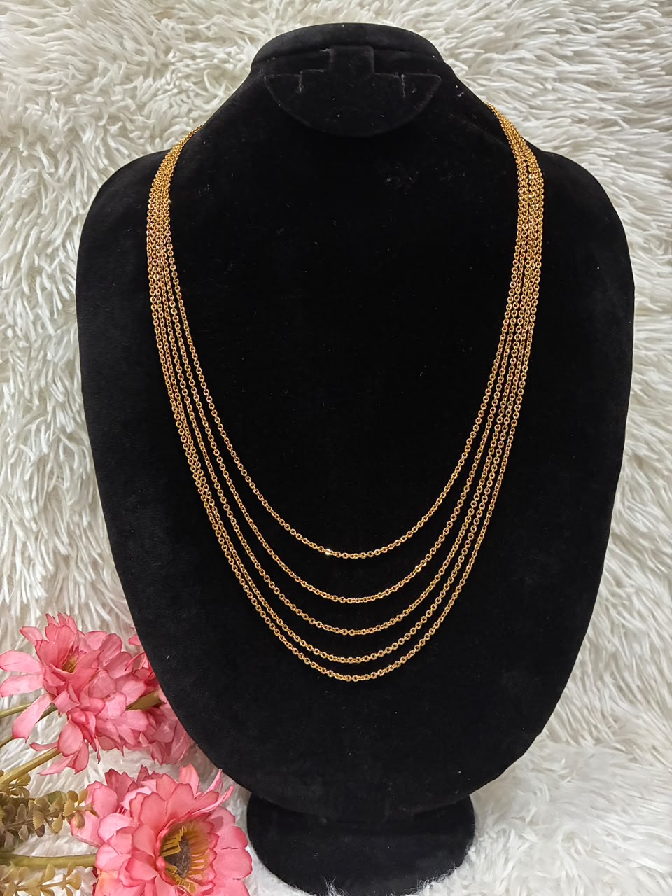 Necklace - 5 Lines Chandraharam without pendent