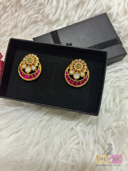 Chandbali Stud Earrings Made4Madams